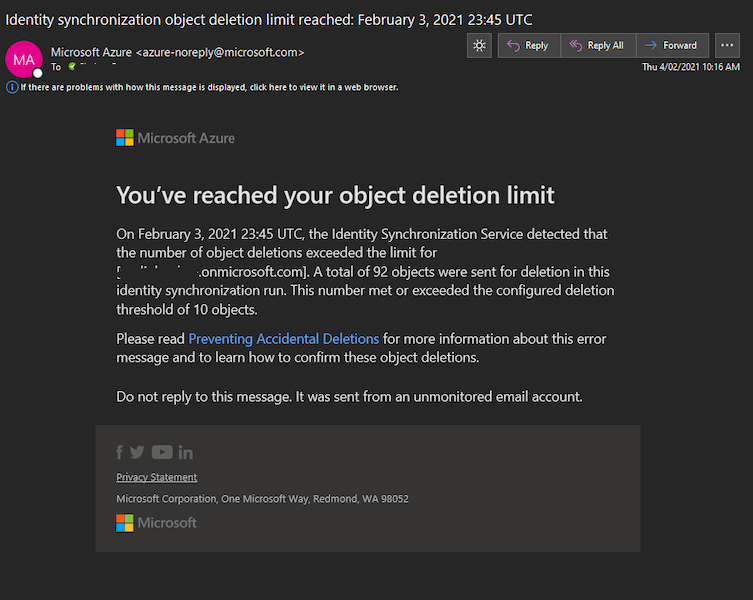 You've reached your object deletion limit